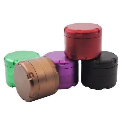 China Custom Aluminum Alloy 4 Layers 63Mm 62*50mm Metal Weed Cigarette Herb Tobacco Grinder for sale