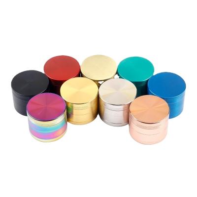 China Wholesale High Quality Wooden Tobacco 50Mm Colorful Zinc Alloy Herb Grinder Metal Windproof Grinder for sale