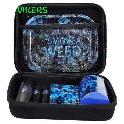 China Eco-friendly Tobacco Weed Rolling Tray Grinder Machine Cigarette Gift Case Set Smoking Accessories for sale