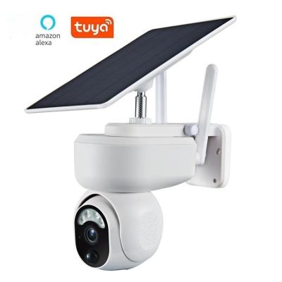 China Human Motion Tracking 2MP Two Way Audio Surveillance Solar Tuya 4G Ptz Outdoor Security Camera for sale