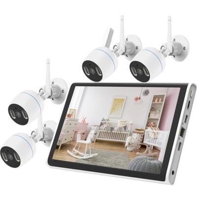 China Human Motion Tracking 10.1 Inch 3MP Face Detection H.265 CCTV 4 Channels Outdoor Wireless Smart Security System Kit for sale