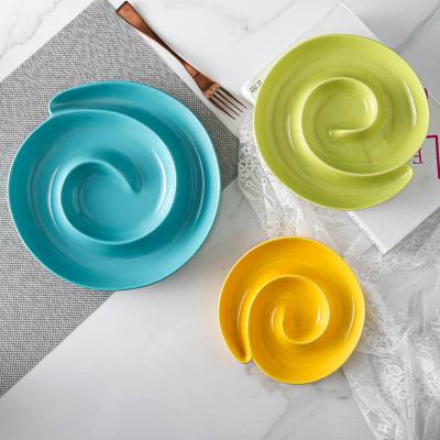 China Latest Design Restaurant Sustainable Home Hotel Matte Color Glazed Tapas Porcelain Fancy Serving Dishes for sale