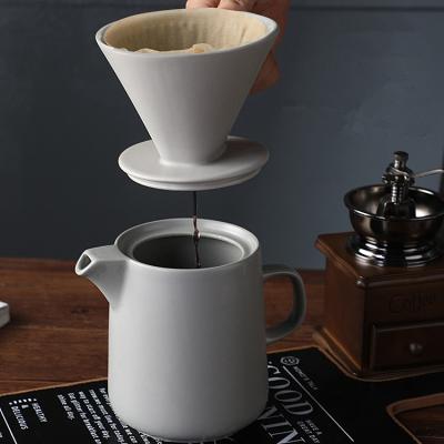 China Durable high quality portable daily matte coffee maker filter coffee drip cup ceramic pour over coffee dripper for sale