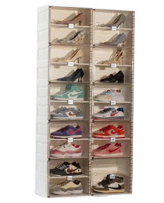 China Modern Plastic Expandable Storage Furniture Cabinet Shoe Shoe Rack for sale