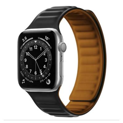 China Hot-selling Magnetic Silicone Scratchproof Smart Watch Band For Apple Watch 38/40/41/42/44/45mm Series for sale