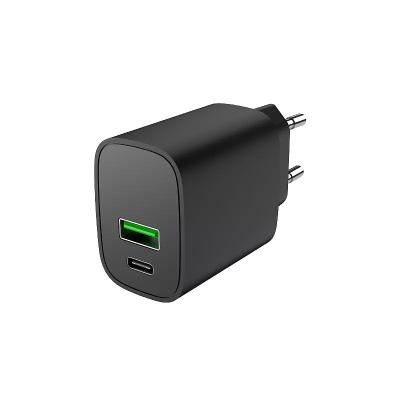 China 2021 NEW Small Size PD20W and QC3.0 DUAL Chare UK EU USA Plug Quick Wall Charger Power Supply USB Power Adapter for sale