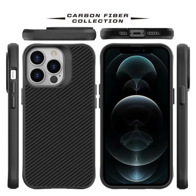 China Shockproof Luxury Rugged Defender 2 In 1 Hybrid Armor Shockproof Tpu Pc Matte Carbon Fiber Phone Case Cover For iPhone 13 Pro Max for sale