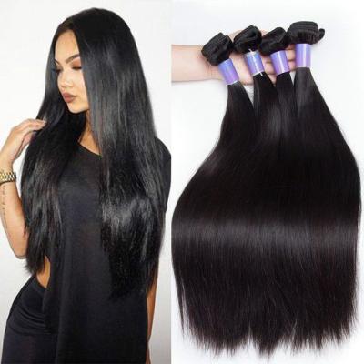 China Wholesale Raw Silky Straight Brazilian Hair Bundles Natural Black Grade 10A Wave Bone Straight Human Hair Extensions for sale