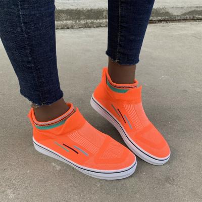 China CS043 fashion trend mesh casual solid sports shoes women plus size sneaker for women's low round loafer cut shoes for sale