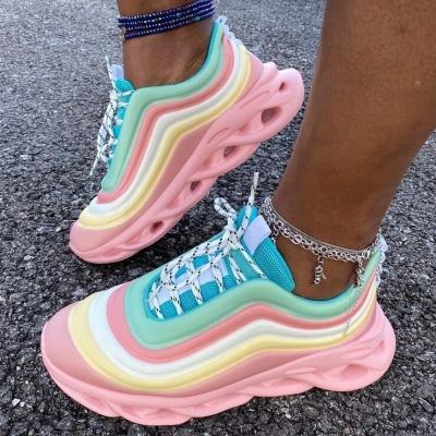 China Wholesale Fashion Trend CS043 Sports Shoes Woman 2021 Breathable Casual Shoes For Women Female Sneaker for sale