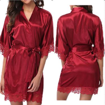 China CS040 wholesale silk pajamas QUICK DRY plus size women's sleepwear pajamas for women set women's sleepwear for sale