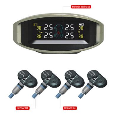 China TPMS Automatic Tire Pressure Monitoring System with LED Display 4 Built-in Sensors for sale