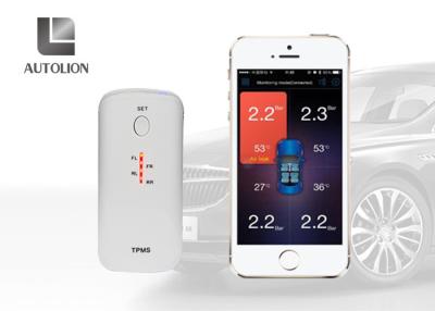 China Supervisión elegante del APP del teléfono móvil de Bluetooth TPMS con el sensor de 4 externos en venta