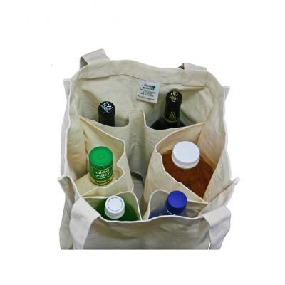 China High Quality Waterproof Thick 10 Ounce Canvas 6 Bottle Canvas Wine Bags for sale