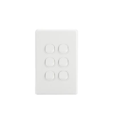 China Elegant Design YOU Vertical Widely Used 6 Gang Lamp Switches Wall Switch for sale