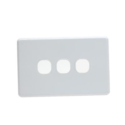 China PC YOU decorative switch plate U1523 3 gang lamp switch plate size 117mm*76mm*13mm for sale