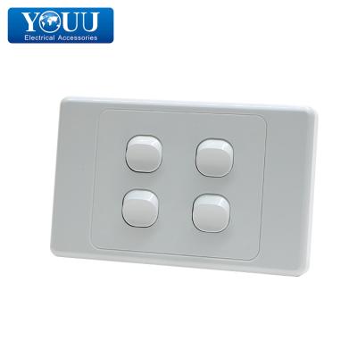 China Stylish Design YOU Stylish Design SAA Approve Electric Strip Light Lamp Switch 4 Slim Wall Switch for sale