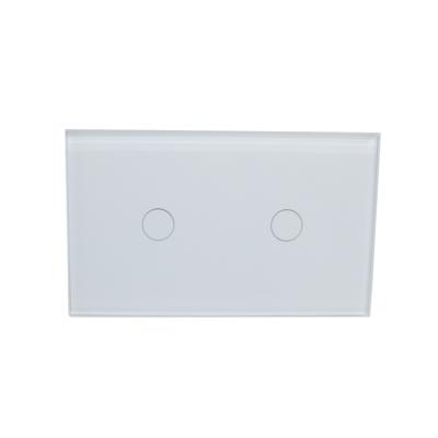 China Crystal Glass Panel YOU Touch Switch 118*72*33mm Dimension 2 Stable Band 1Way Wifi Smart Switch for sale