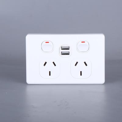 China Residential / General Purpose YOU Bipolar Socket DGPO2B 10A Bipolar USB Charger Power Point for sale