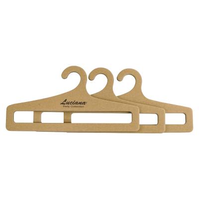 China Factory Outlet Kraft Paper Hanger FSC Cardboard Hanger Eco - Friendly Recycled Paper Hanger For Clothes for sale