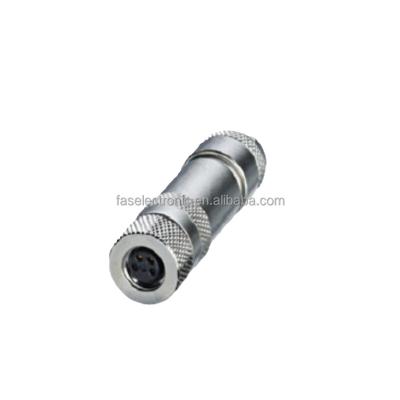 China Automotive IP68 Waterproof 4 Pin A-coding M12 Sensor Connector Circular Metal Shielded Male Screw Plug Coupling for sale