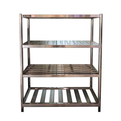 China Corrosion protection China factory 4 tier metal boltless corner storage stacking rack warehouse storage rack for sale