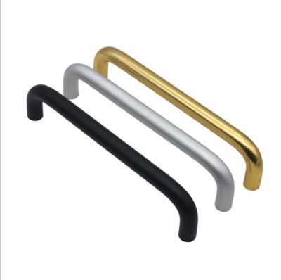 China Modern Furniture Hardware Aluminum Arch Drawer Handles Bathroom Wardrobe Handle Sideboard Door Pull for sale