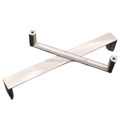 China Modern Square Brushed Nickel Furniture Hardware Wardrobe Drawer Pull Sideboard Fit Door Handle for sale