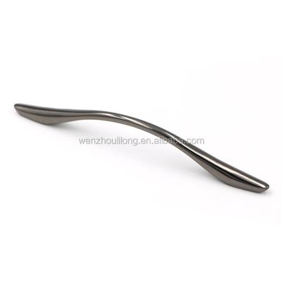 China Modern American black classic shape furniture zinc c style nickel nickel drawer cabinet pull fitting hardware handle for sale