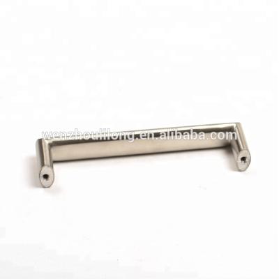 China Square SS Bar+Zinc Leg Stainless Steel Bedroom Furniture Hardware Wardrobe Cupboard Door Pull Kitchen Cabinet Drawer Handle for sale