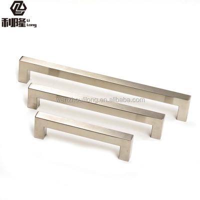 China Modern High Quality Modern Stainless Steel Furniture Hardware Bar Drawer Cabinet Pull Handles for sale