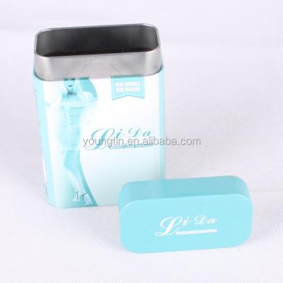 China Recyclable Simple Combination Price Printing Color Diet Beauty Tea, Diet Pill Use Metal Tin Box for sale