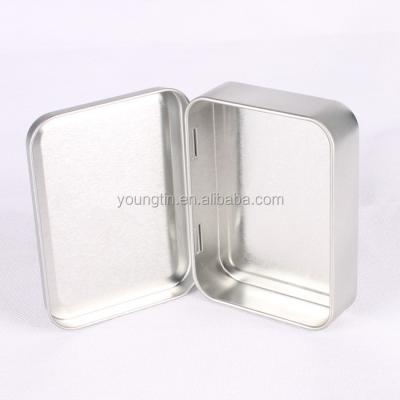 China Recycled Materials First Aid Kit Rectangular Single Metal Tin Box for sale