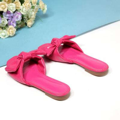 China 2022 New Product Summer Women's Use Large Size Casual Bow Beach Sandals External Cushioning Slippers New Product for sale