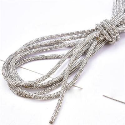 China Rhinestone Factory Corda De Pedras Preciosas Tali Batu Rhine Rhinestone Rope from Flatback China for sale