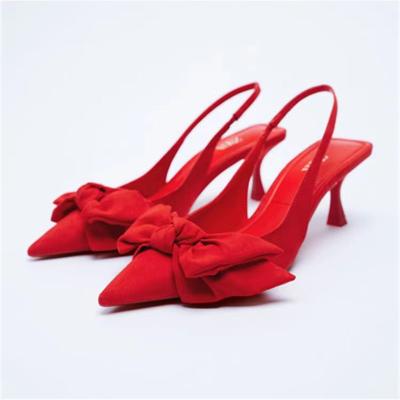 China Other Fashion Ladies Party Slippers Heel High Quality Pump Toe High Heels Shoes Headed Stylish for sale