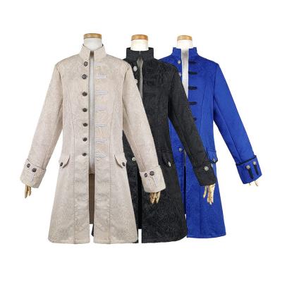 China 2021 Hot New Anti-wrinkle new men's clothing Medieval clothing Steampunk jacket tailwear Gothic long sleeve men's jacket for sale