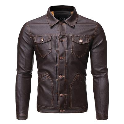 China QUICK DRY genuine leather jacket for men velvet winter coat leather jacket wholesale plus size jacket and coat for sale