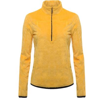 China Autumn And Winter Style Fleece Jackets Woman Breathable Sportswear Women's Long Top Sleeves Turn Down Collar Pullover T-shirt for sale