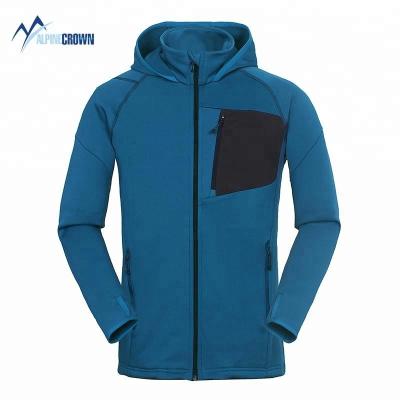 China Fleece Jackets Breathable Solid Turn Down Jacket European Clothing Wholesale Mens Colloar With Pocket for sale