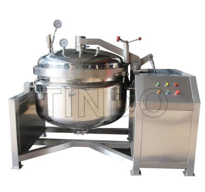 China Shorten Cooking Time Industrial Large Capacity Steamer 500liter Stainless Steel High Pressure Cooking Jacket Pot For Beans/Meat for sale