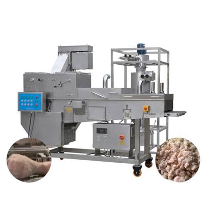 China Chips Maker Automatic PredusterHot Patty Chicken Burger Production Meat Pie Making Line Burger Crumb Pulverizing Machine for sale