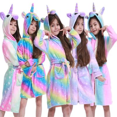 China Hot Selling Plus Size Unicorn Hooded Bathrobe Sleepwear As Soft Gift For Girls for sale