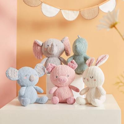 China New Arrival Eco-Friendly Wholesale OEM Customized Crochet Toy Koala Elephant Rabbit Pig Stuffed Animal Dinosaur For Baby for sale