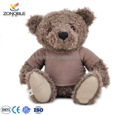 China Fashion Personalized Gray Teddy Bear With Gray T Shirt Cuddly Stuffed Teddy Bear Teddy Bear for sale