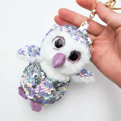 China Custom Plush Toy Mini Different Colors Soft Plush Owl Keychains for sale