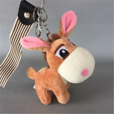 China High Quality Cute Donkey Plush Ears Small Plush Custom Long Plush Key Chain for sale