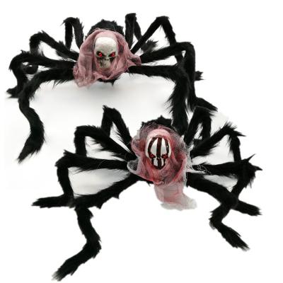 China Creative Funny Festival Gift Spider Web New Style Simulated Prop Plush Toy Spider for sale