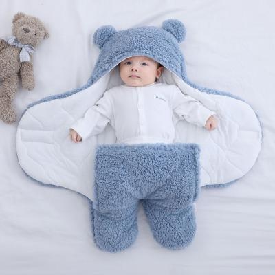 China Wholesale Ultra-soft Fluffy Fleece Antibacterial Thicken Winter Warp Baby Infant Sleeping Bag Newborn 0-6 Months Children for sale