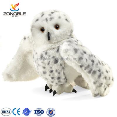 China Custom Puppet Educational Hand Puppet Doll Plush Toy Factory Stuffed Plush Snow Owl Snow Owl Cute Soft Hand Puppet for sale